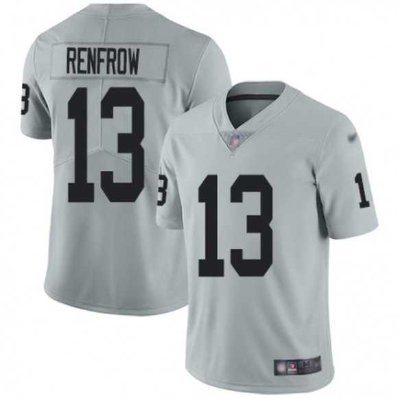 Men%27s Las Vegas Raiders #13 Hunter Renfrow Grey Vapor Untouchable Limited Stitched NFL Jersey Dzhi->las vegas raiders->NFL Jersey